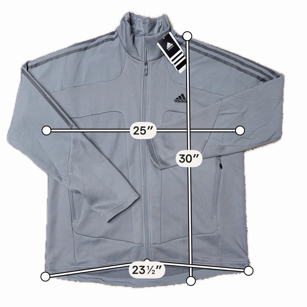 Adidas Terrex ClimaWarm Full Zip Jacket Gray Black F95334 Men's XL NWT Hiking - Picture 10 of 10